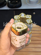 12 Pcs Rotating Spice Jar Set with Golden Lid | Kitchen Masala & Spice Organizer Carousel - My Store 2