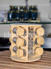 12 Pcs Wooden Seasoning Bottle Set with 360° Rotating Rack - My Store 2