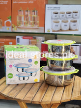 3-Piece Stainless Steel Food Storage Container Set with Airtight Lid - My Store 2