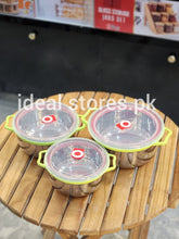3-Piece Stainless Steel Food Storage Container Set with Airtight Lid - My Store 2