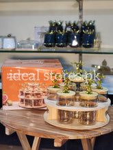 7 Pcs Premium Wooden Deer Handle Rotating Spice & Storage Jar Set - My Store 2