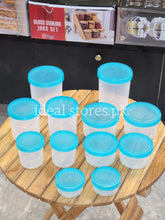 12-Piece Plastic Storage Container Set with Lids – Airtight Food & Kitchen Storage Jars