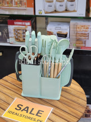 Kitchen Utensil Set with Storage Holder – Multi-Piece Cooking Tools Set - My Store 2