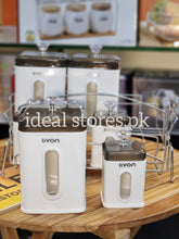 Livon 7 Pcs Acrylic Masala Jar Set with Metal Stand – Spice Storage & Kitchen Organizer - My Store 2
