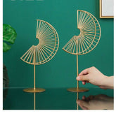 Luxury Iron Wire Unique Design Metal Home Tabletop Decoration with Marble Stand - My Store 2