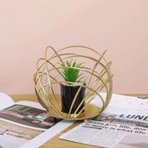 Metal Port Stand with Cactus Plant-Metallic home decor - My Store 2