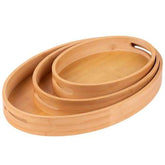 Premium Wooden Serving Tray Set – Elegant & Durable | Set of 3 for Kitchen & Home Use - My Store 2