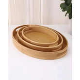 Premium Wooden Serving Tray Set – Elegant & Durable | Set of 3 for Kitchen & Home Use - My Store 2