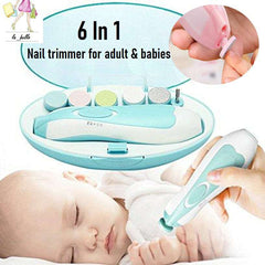 6 in 1 Baby Nail Trimmer Portable Electric Baby Manicure Pedicure Nail Clippers Infant Newborn Baby Nail Cutter with LED Light