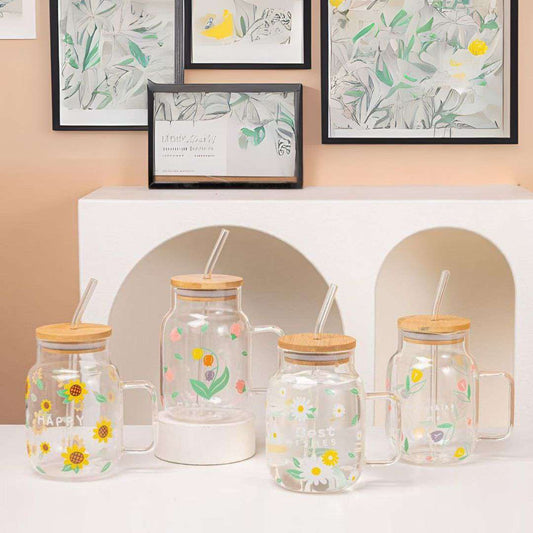 Blossom Big Timber jar with Lid straw