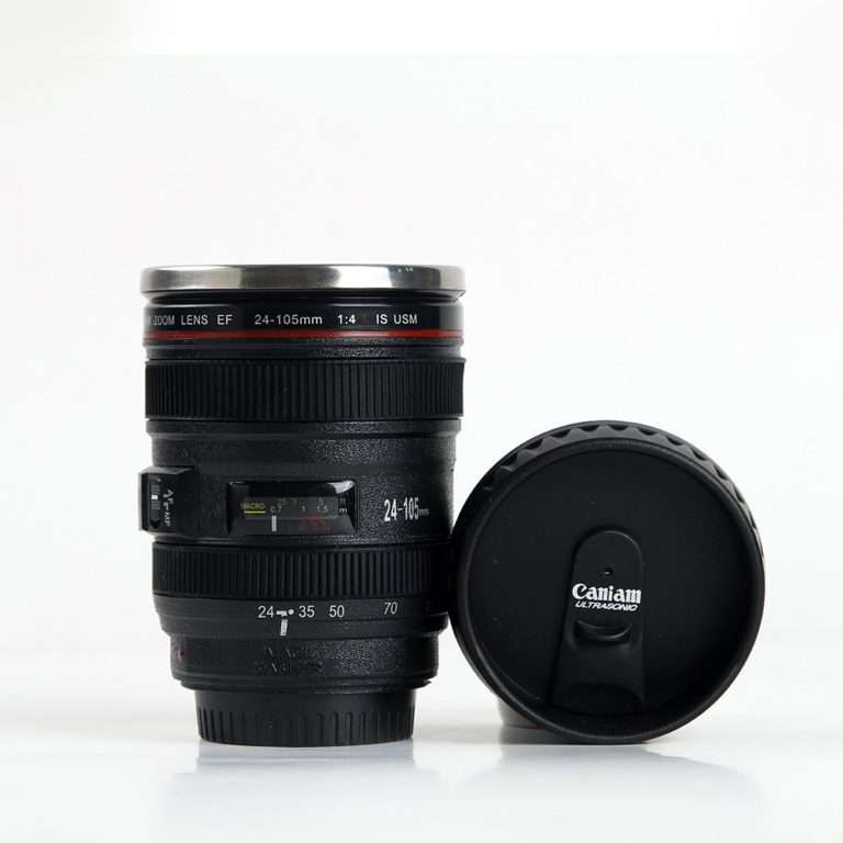 amera Lens Coffee Cup | Stainless Steel and ABS Plastic - IDEALSTORES