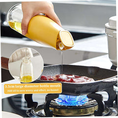 Oil Dispenser Bottle 500ml/17oz Auto Flip Oil Bottle Leakproof Oil Dispenser with Silicone Spout Detachable Washable Filling Soy Sauce Oil Dispenser,Green Home Decoration