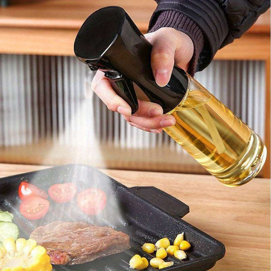 Versatile 300ml Oil Sprayer Bottle - Perfect for Cooking, BBQ, Baking & More - Transparent PET Olive Oil Dispenser with Easy-to-See Oil Level
