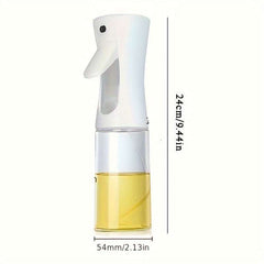 Versatile 300ml Oil Sprayer Bottle - Perfect for Cooking, BBQ, Baking & More - Transparent PET Olive Oil Dispenser with Easy-to-See Oil Level - IDEALSTORES