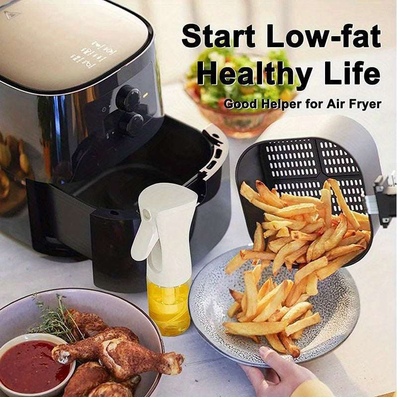 Versatile 300ml Oil Sprayer Bottle - Perfect for Cooking, BBQ, Baking & More - Transparent PET Olive Oil Dispenser with Easy-to-See Oil Level
