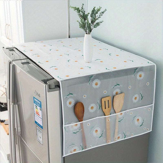 1/4pcs Multifunctional Refrigerator Dust Cover with Pockets, Outdoor Camping