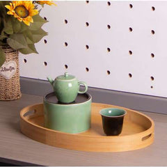 Premium Wooden Serving Tray Set – Elegant & Durable | Set of 3 for Kitchen & Home Use - IDEALSTORES