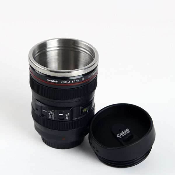 amera Lens Coffee Cup | Stainless Steel and ABS Plastic - IDEALSTORES