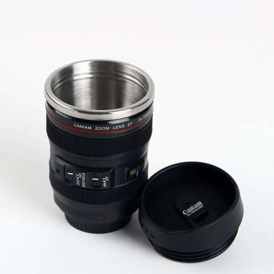 amera Lens Coffee Cup | Stainless Steel and ABS Plastic - IDEALSTORES