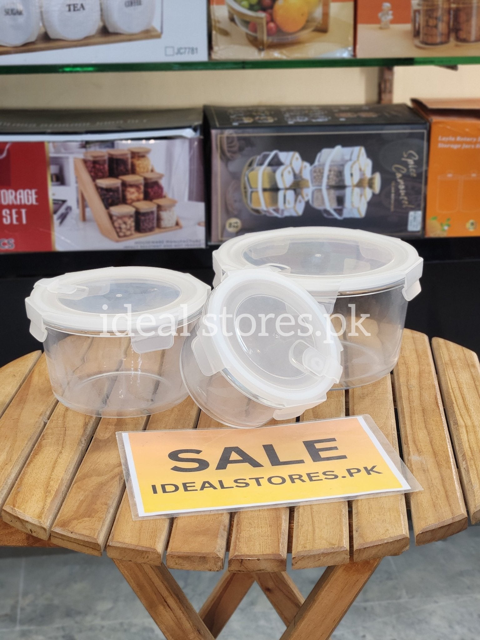 3-Piece Acrylic Storage Jar Set with Airtight Lids - My Store 2