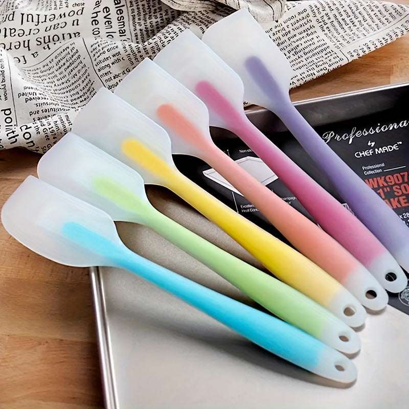 Silicone Spatula,Transparent Handle, Butter Cream Mixing Scraper, 1/Pic - IDEALSTORES