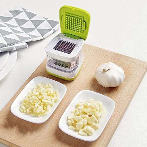 Garlic Grinder aid Press Box, ABS Plastic Stainless Steel Garlic Chopper Crusher Garlic Mincer Ginger Presser - IDEALSTORES