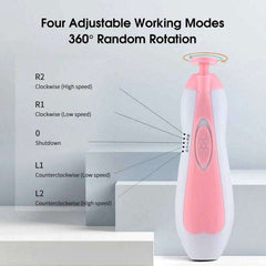 6 in 1 Baby Nail Trimmer Portable Electric Baby Manicure Pedicure Nail Clippers Infant Newborn Baby Nail Cutter with LED Light