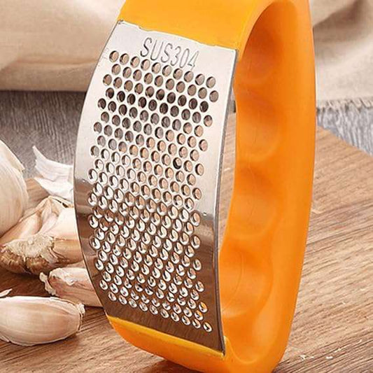 Stainless Steel Garlic Press Ring Cutter Artifact Manual Crushing Garlic Garlic Garlic - IDEALSTORES