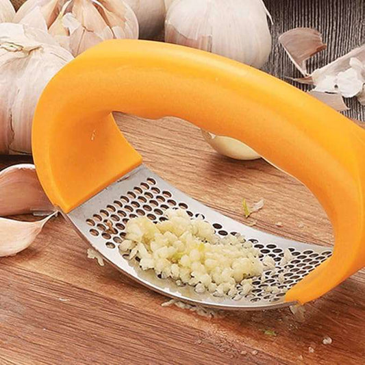 Stainless Steel Garlic Press Ring Cutter Artifact Manual Crushing Garlic Garlic Garlic - IDEALSTORES