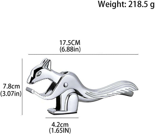 Zinc Alloy Squirrel Shape Walnut Clip, Walnut Crackers, Nut Crackers for All Nuts, Non-Slip Wear-Resistant Sheller