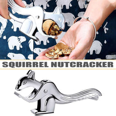 Zinc Alloy Squirrel Shape Walnut Clip, Walnut Crackers, Nut Crackers for All Nuts, Non-Slip Wear-Resistant Sheller