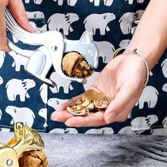 Zinc Alloy Squirrel Shape Walnut Clip, Walnut Crackers, Nut Crackers for All Nuts, Non-Slip Wear-Resistant Sheller