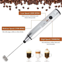 Electric Coffee Mixer – Rechargeable USB Handheld Beater with 3-Speed Adjustable Settings | Perfect for Coffee, Eggs & Blending - IDEALSTORES