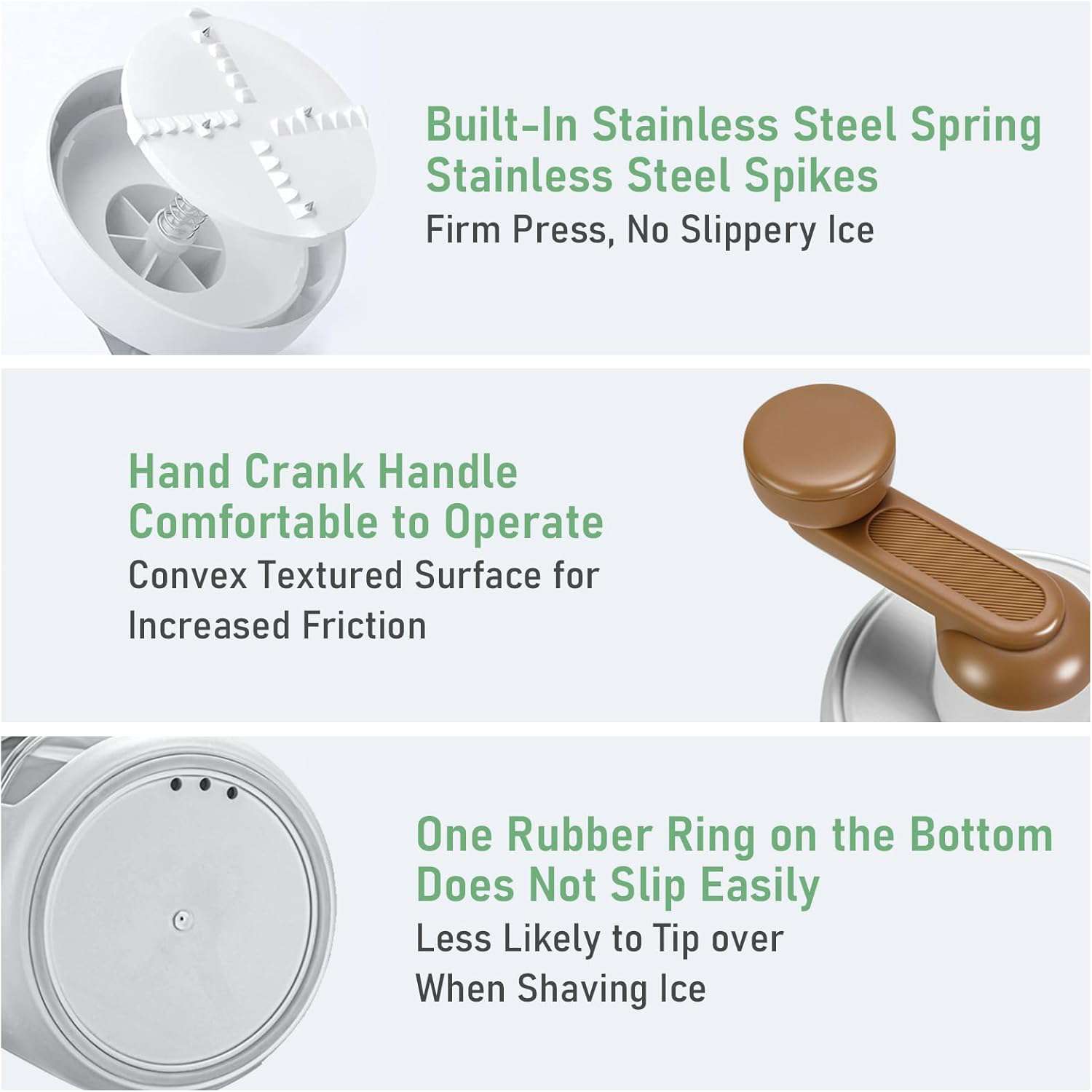 Manual Ice Crusher | Smoothies & Shaved Ice Machine | Portable Ice Breaker - IDEALSTORES