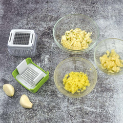 Garlic Grinder aid Press Box, ABS Plastic Stainless Steel Garlic Chopper Crusher Garlic Mincer Ginger Presser - IDEALSTORES
