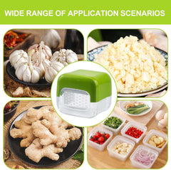 Garlic Grinder aid Press Box, ABS Plastic Stainless Steel Garlic Chopper Crusher Garlic Mincer Ginger Presser - IDEALSTORES