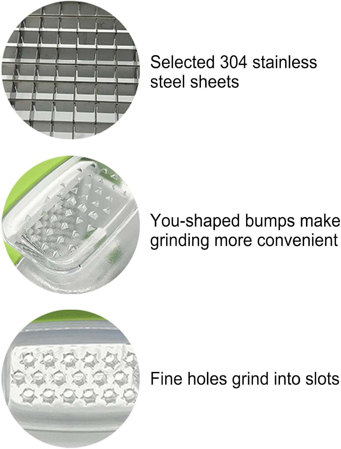 Garlic Grinder aid Press Box, ABS Plastic Stainless Steel Garlic Chopper Crusher Garlic Mincer Ginger Presser - IDEALSTORES