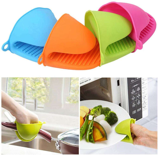 Silicone Pinch Grip Mitten Oven Mitt Gripper Grip Kitchen Pot Holder Utensil Tool, Orange