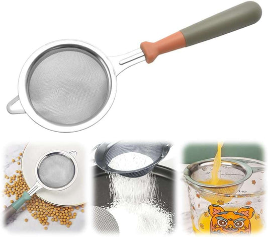 Stainless Steel Tea Strainer Plastic Handle - IDEALSTORES