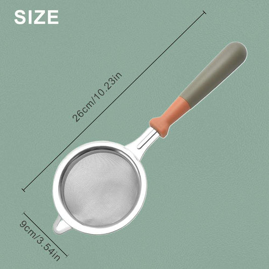 Stainless Steel Tea Strainer Plastic Handle - IDEALSTORES