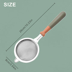 Stainless Steel Tea Strainer Plastic Handle - IDEALSTORES