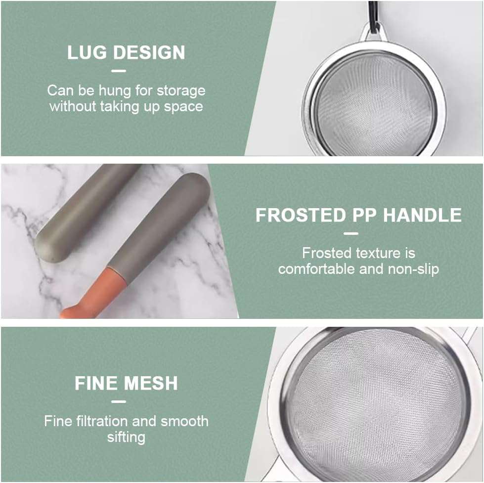 Stainless Steel Tea Strainer Plastic Handle - IDEALSTORES