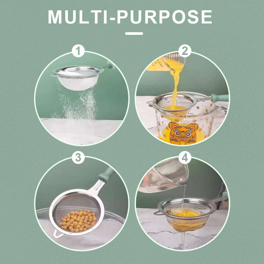 Stainless Steel Tea Strainer Plastic Handle - IDEALSTORES