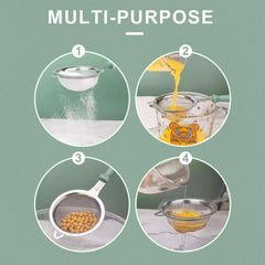 Stainless Steel Tea Strainer Plastic Handle - IDEALSTORES
