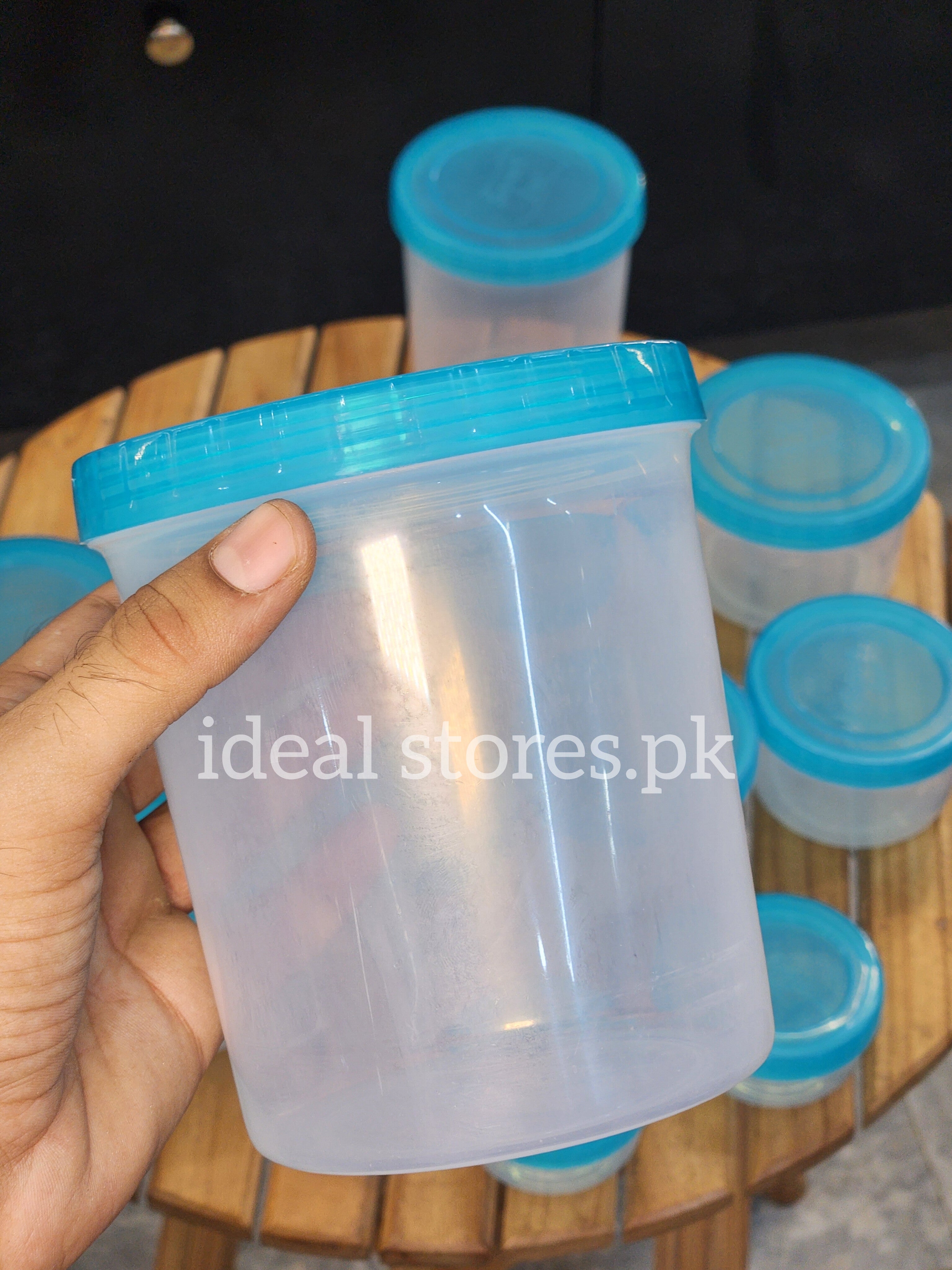 12-Piece Plastic Storage Container Set with Lids – Airtight Food & Kitchen Storage Jars
