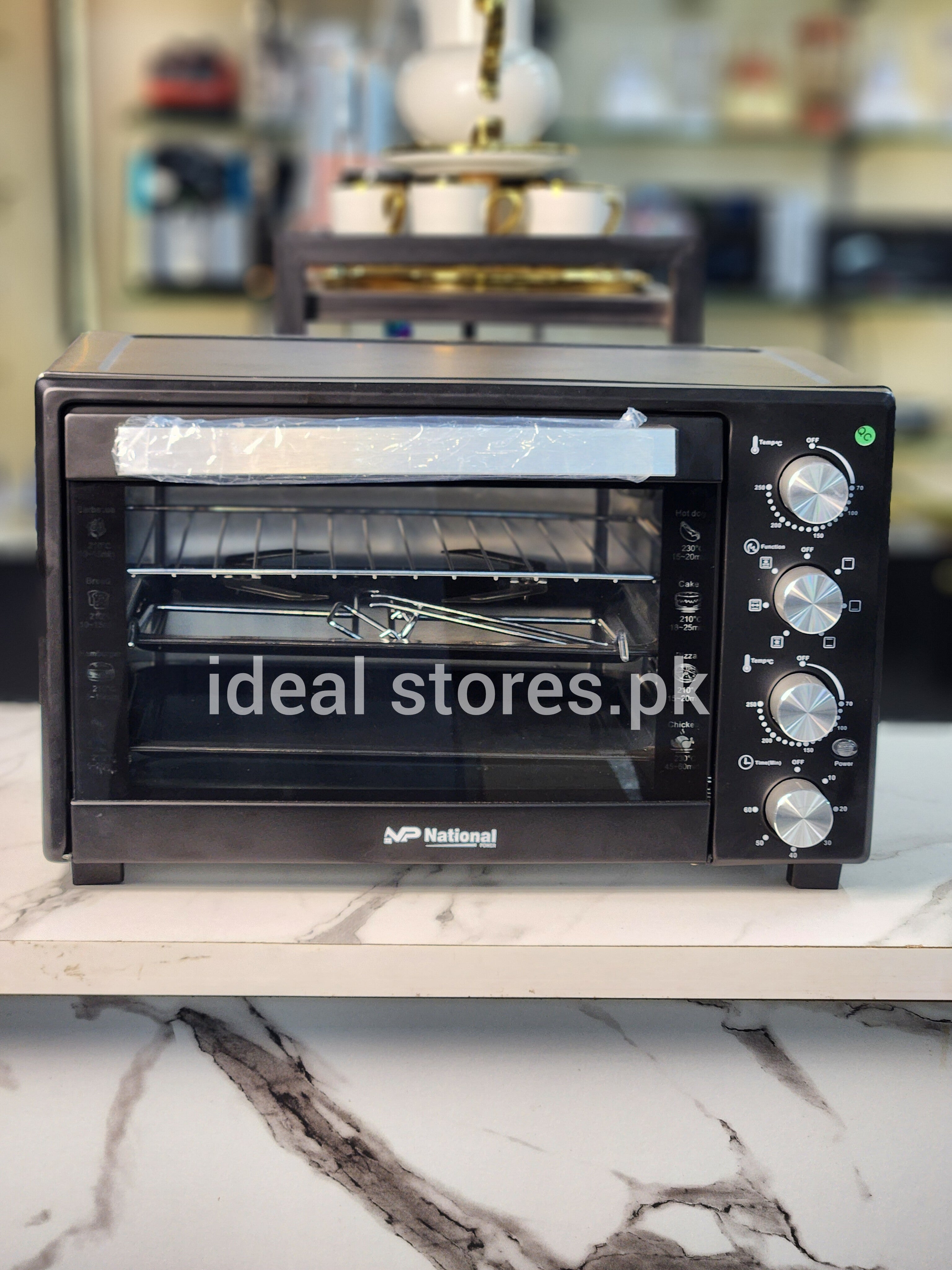 National Electric Oven with Rotisserie – Black Stainless Steel Toaster Oven