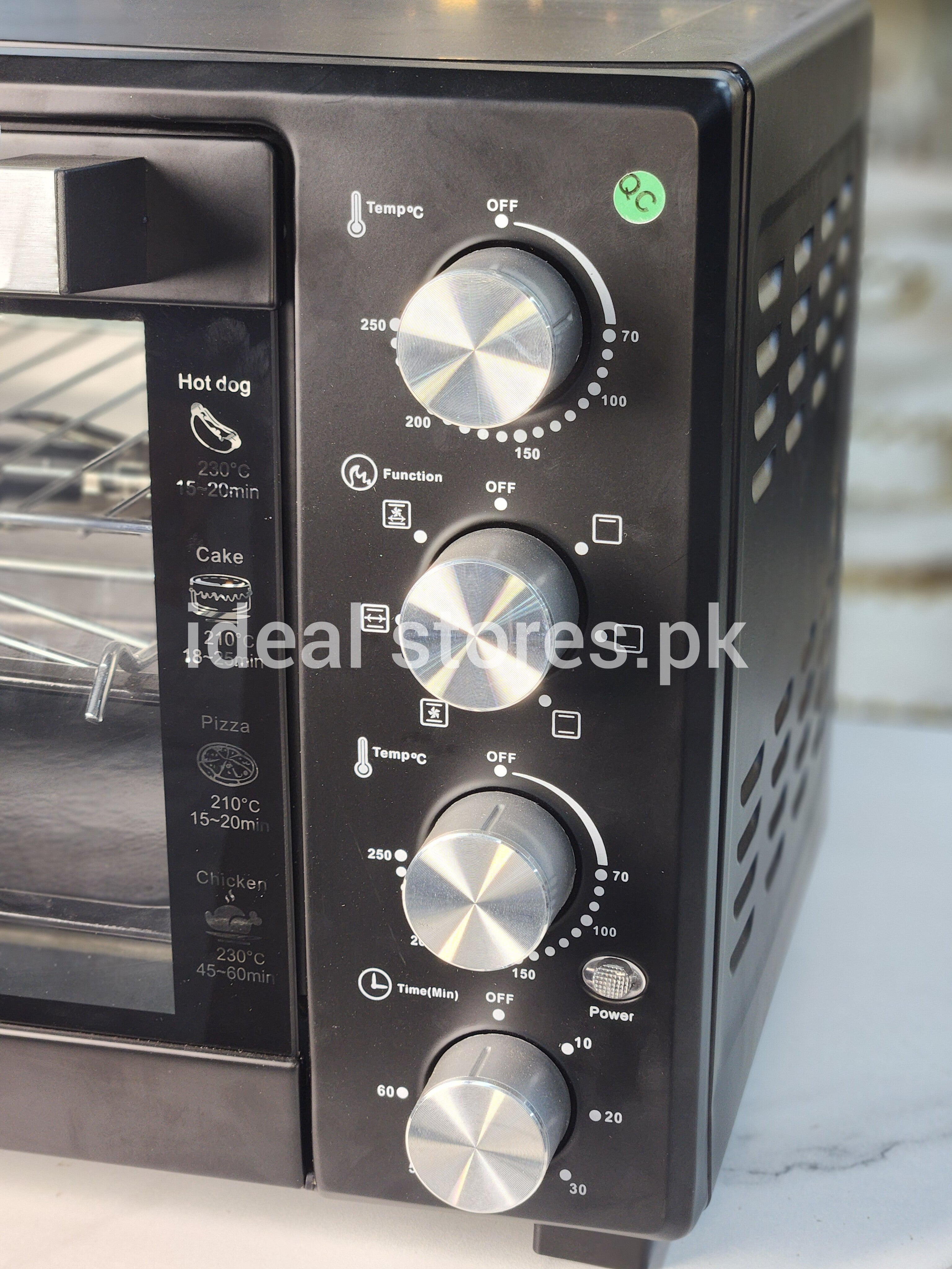 National Electric Oven with Rotisserie – Black Stainless Steel Toaster Oven