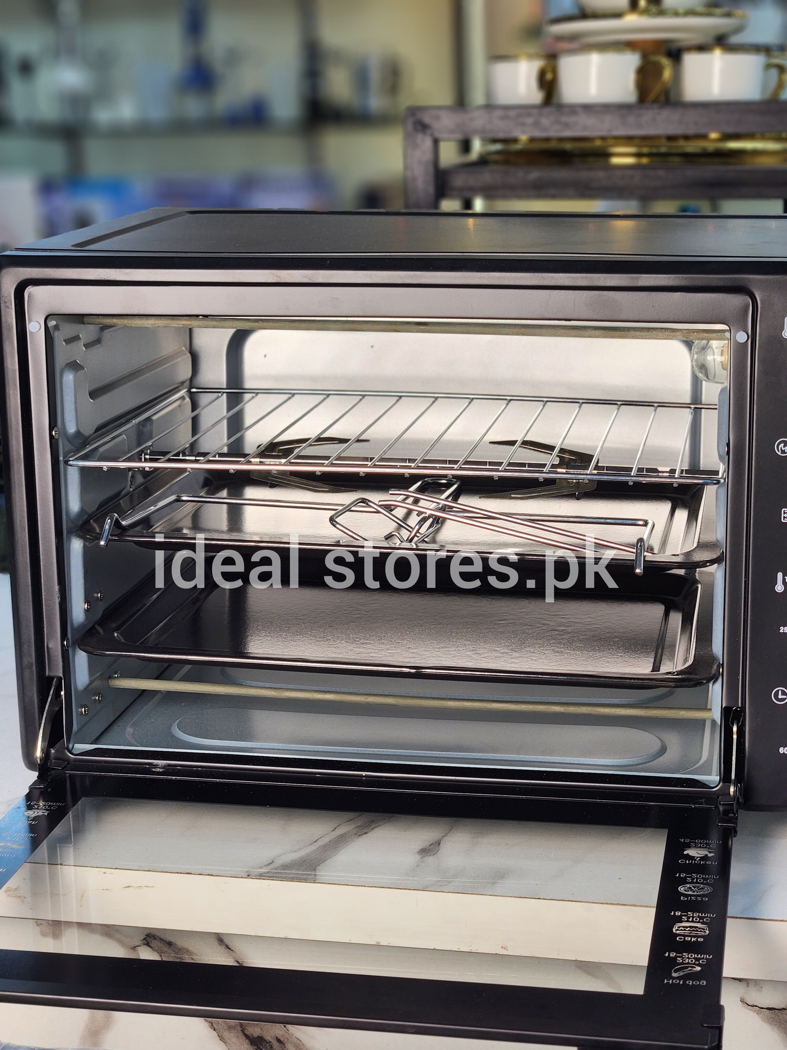 National Electric Oven with Rotisserie – Black Stainless Steel Toaster Oven