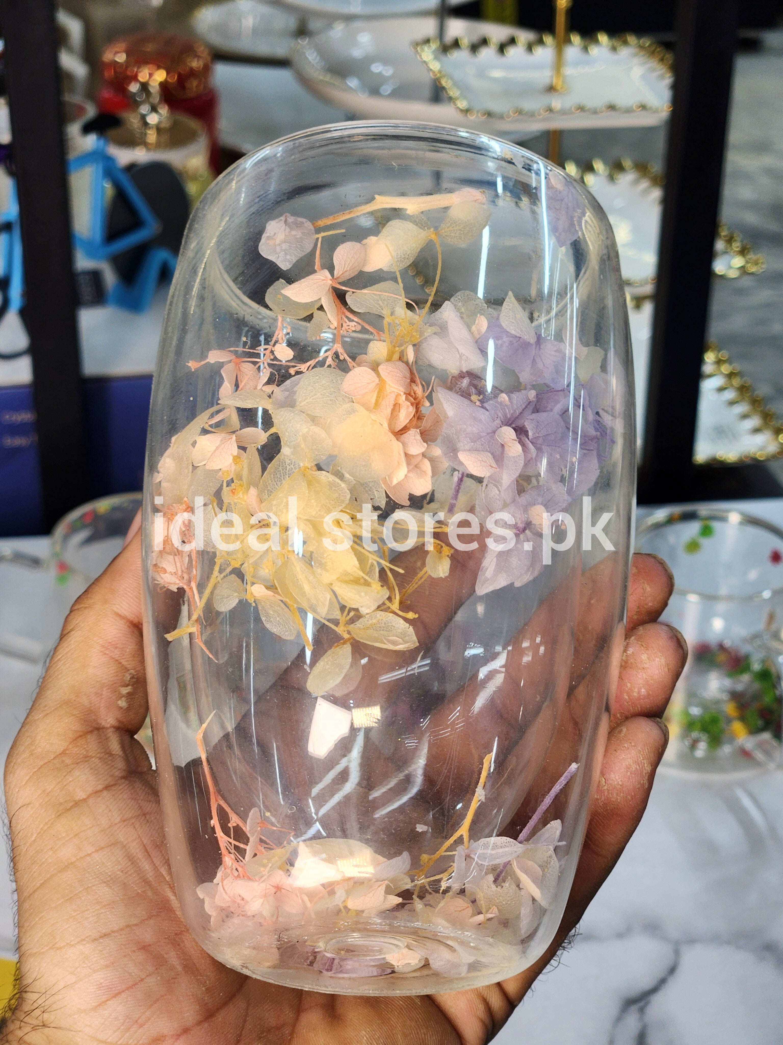 Transparent Double Wall Confetti Glass Tumbler – Colorful Insulated Drinking Cup