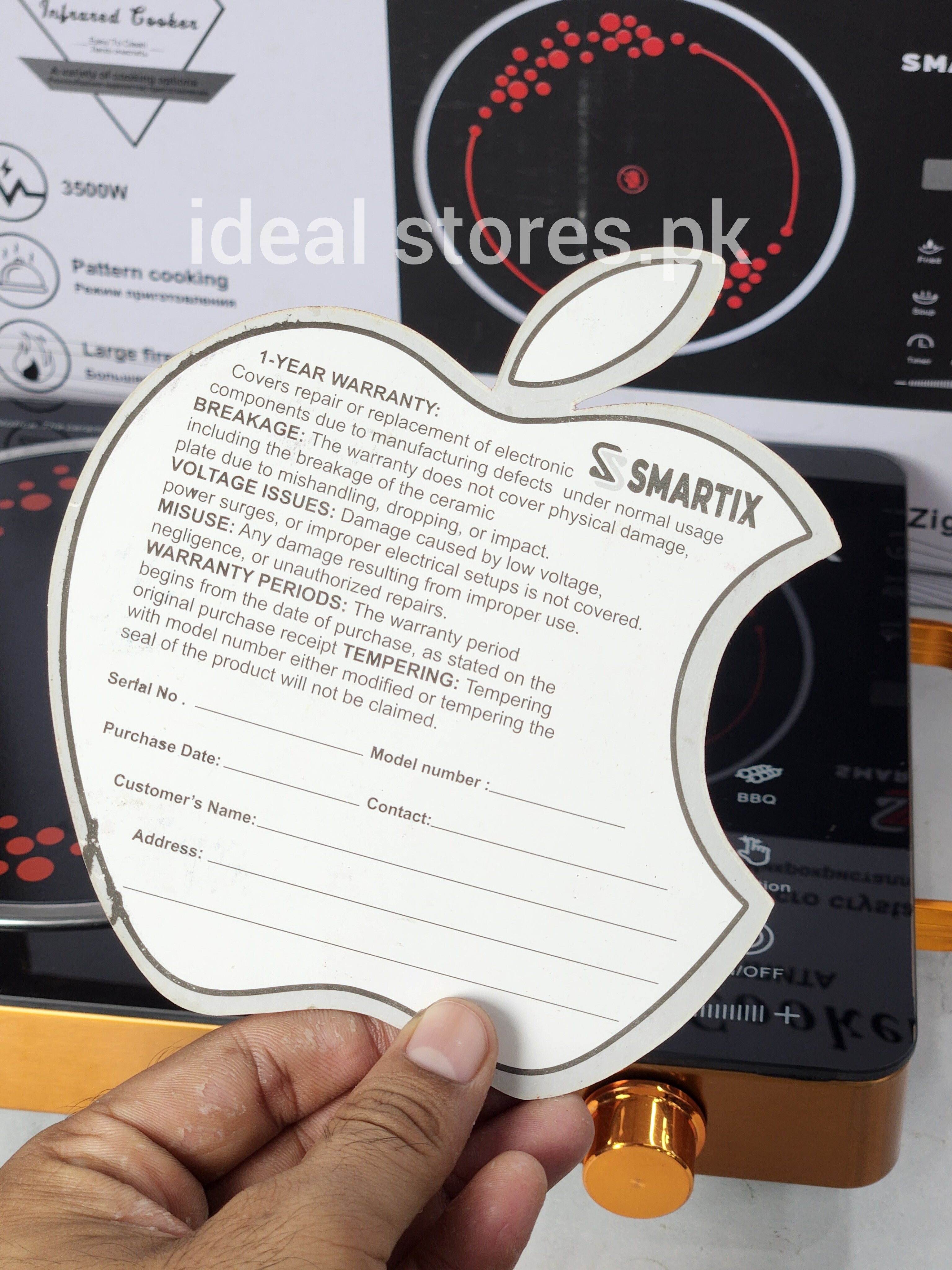 SMARTIX Infrared Cooker 3500W – Micro Crystal Glass Electric Cooktop